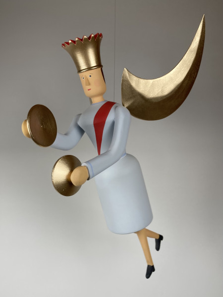 Musikengel schwebend, 40cm, mit Schelle